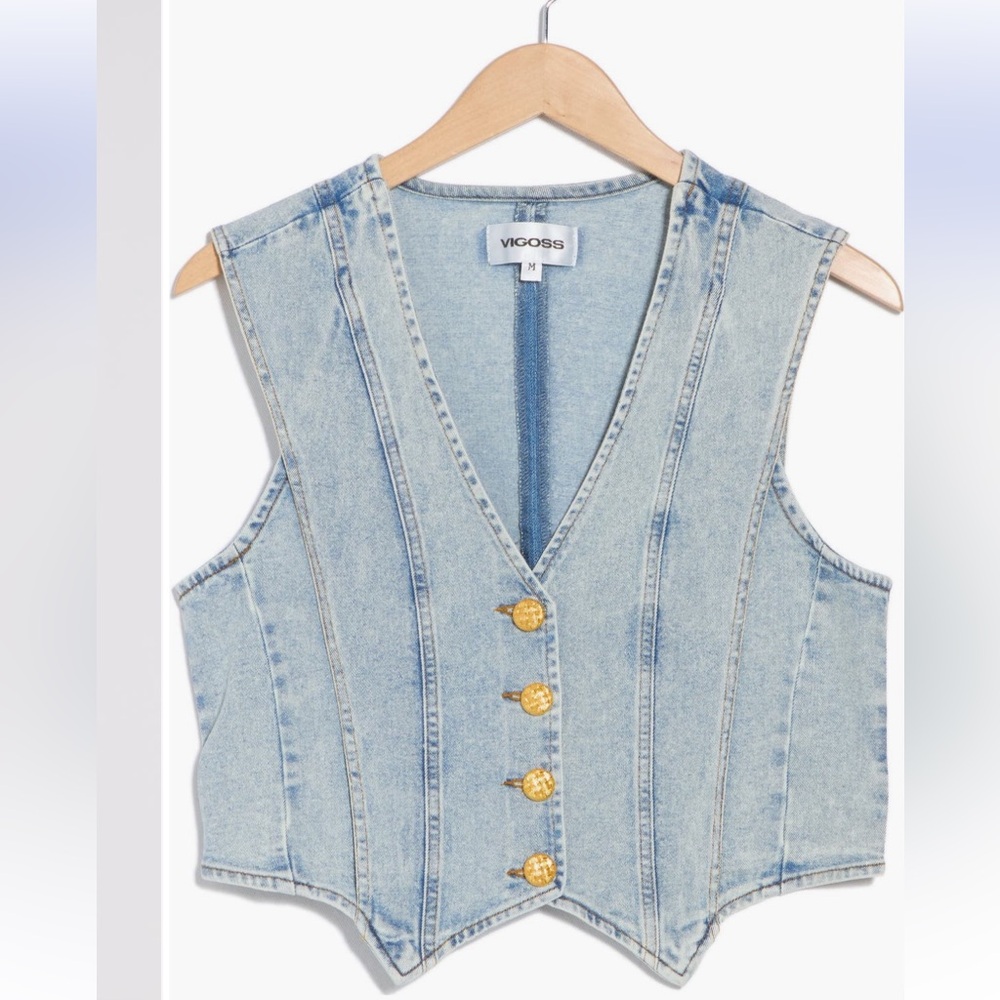 Light Blue Denim Vest size M